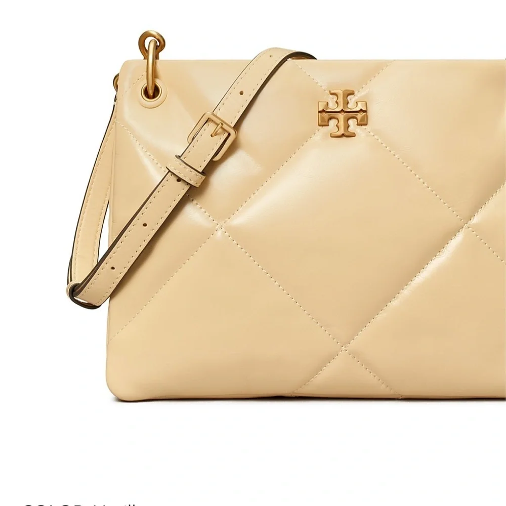 New Tory Burch Small Kira Diamond Quilted Leather Shoulder Bag